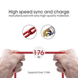 3FT Nylon Braided Usb Charge CableCharger Cablefor iphone X XS MAX 8 7 6 5