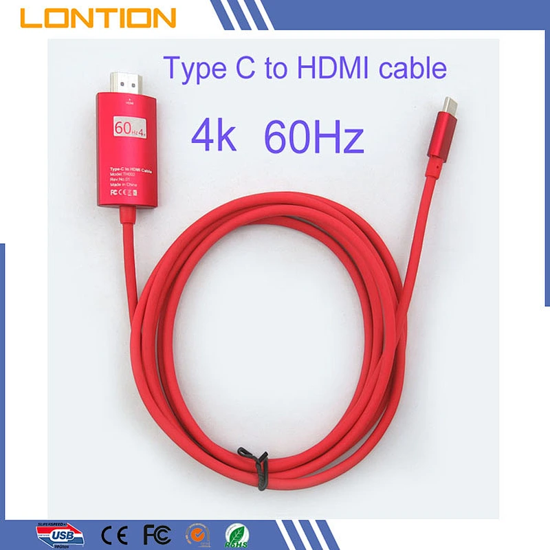 Aluminum Alloy USB 3.1 Type C to hdtv hub 4 ports