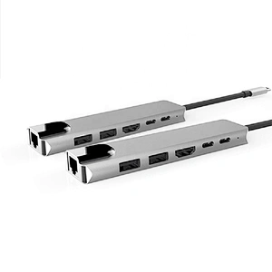 6 in 1 usb-c usb type-c hub type c to usb with HDTV rj45 PD3.0 charging adapter manufacturer factory