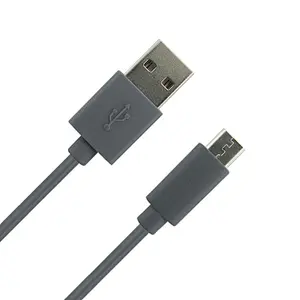 Grey 2.4 A Nylon Micro Cable Charging and Data Transfer Micro USB Cable For Android Mobile Devices