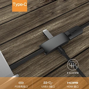 Supper Mini USB C HUB 3 in 1 type C HUB Adapter