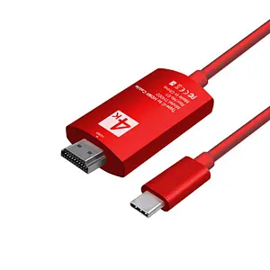 4K USB C to HDMI HDTV Cable 2 Meters Type C to HDTV Cable (Thunderbolt 3 Compatible) Adapter