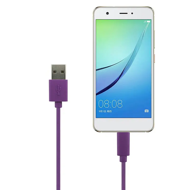 purple 2.4 A  Micro Cable Charging and Data Transfer Micro USB Cable For Android Mobile Devices