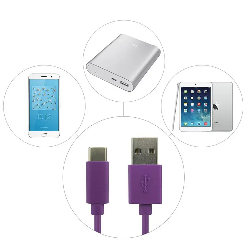 purple Super speed small android usb type c extension cable 3.0 US002, China multi fast micro usb power charge cable