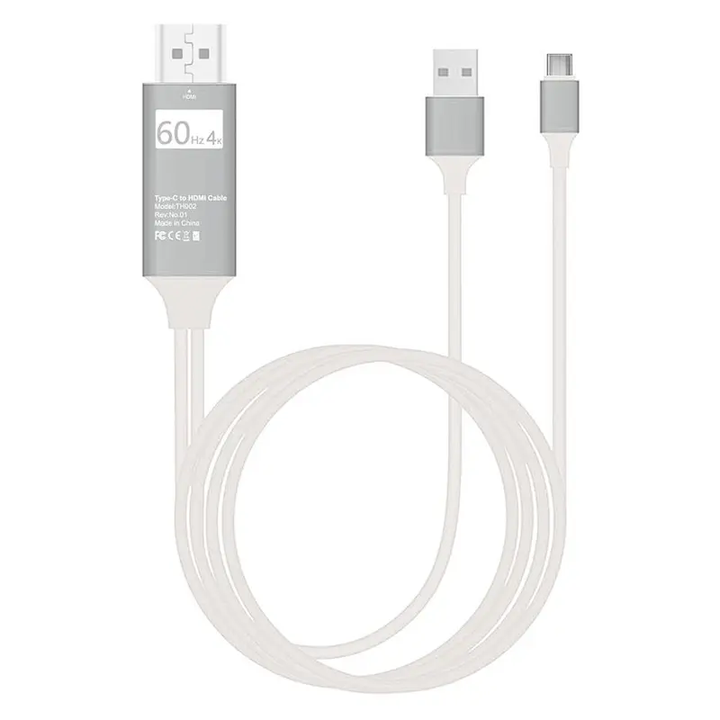 hottest selling 2k/4k@30/60Hz braided type c to HDTV +USB charger compatible with P10/P20 NOTE 8