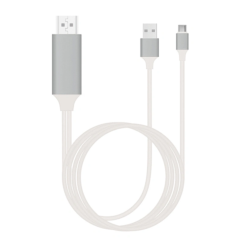 2M 4K USB Type-C to HDTV AV Adapter Cable for Phone Laptop