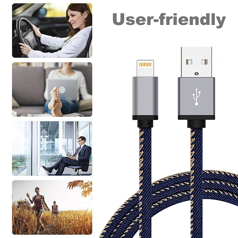 2 Meter Nylon Braided Usb Charger Cable For Apple/iPhone 6 6S / Xs/Xs Max/X/8
