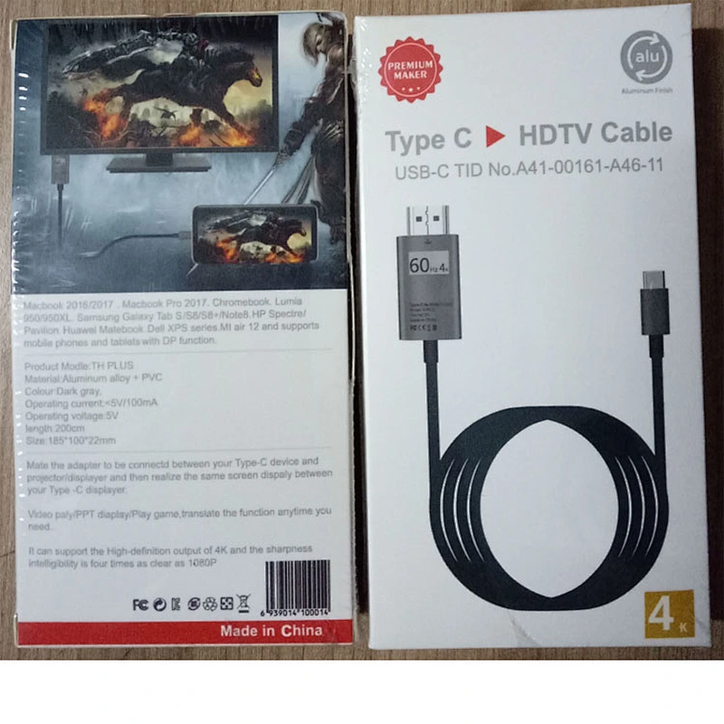 Aluminum Alloy USB 3.1 Type C to hdtv hub 4 ports