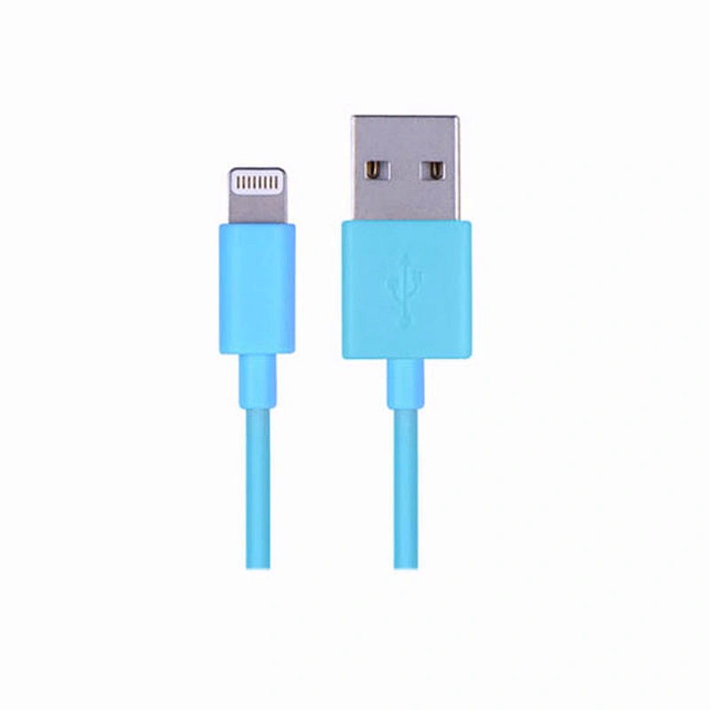 2015 rainbow colorful mfi certificated usb charger cable with ABS or PVC moulding for iphone