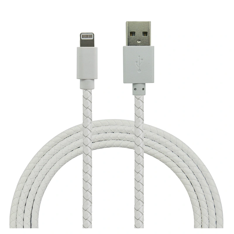 Grey Nylon Braided Data Cable For iPhonex/8/8p/7