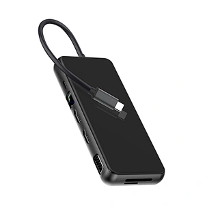Multifunction 12in1 usb c hub,Type c *2,usb*3,HDMI*2,Rj45,VGA+3.5mm Audio