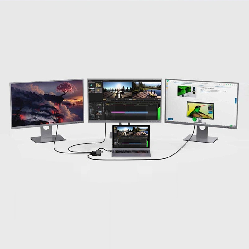 Multifunction usb c hub,9-in-1 USB C HUB 2HDMI,USB*2+Rj45,VGA/TF/SD