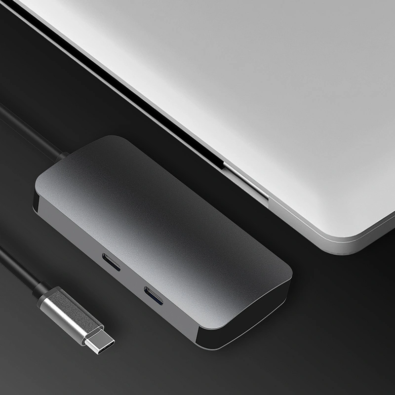 Aluminium USB C HUB,5 in 1 ,USB C TO PD ,USB *3 +Type c