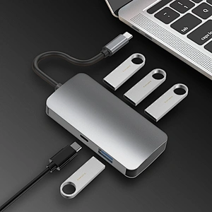 Aluminium USB c hub ,5 in 1 USB C HUB TO PD,USB *4 ,Type c hub