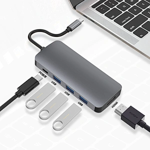Aluminium USB C HUB,5 in 1 ,USB C TO PD ,HDMI,USB *3