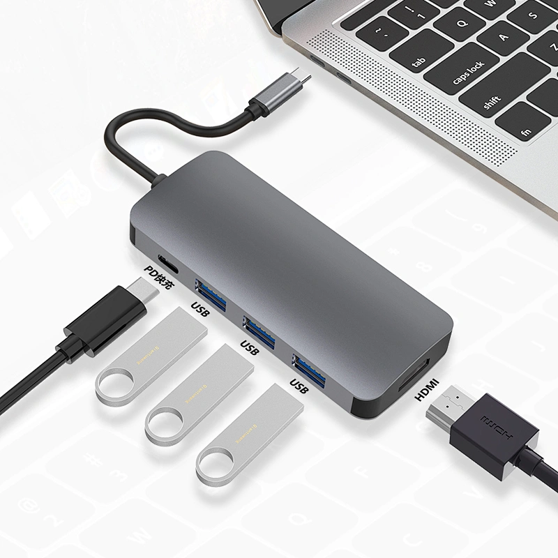 Aluminium USB C HUB,5 in 1 ,USB C TO PD ,HDMI,USB *3