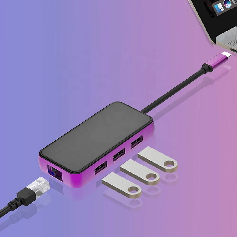 4 in 1 USB C hub with 4 ports multifunctional USB 3.0  Ethernet  usb -c for MacBook Pro