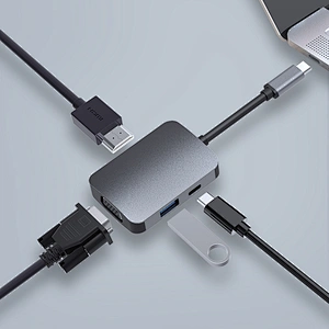 Aluminum alloy usb c hub,4 IN 1 USB C TO PD WITH VGA USB C TO HDMI