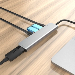 USB C Hub, 7 in 1 Aluminum Type C Adapter USB-C HUB HDMI(60HZ)+USB3.0*2+PD Charging+ SD + TF