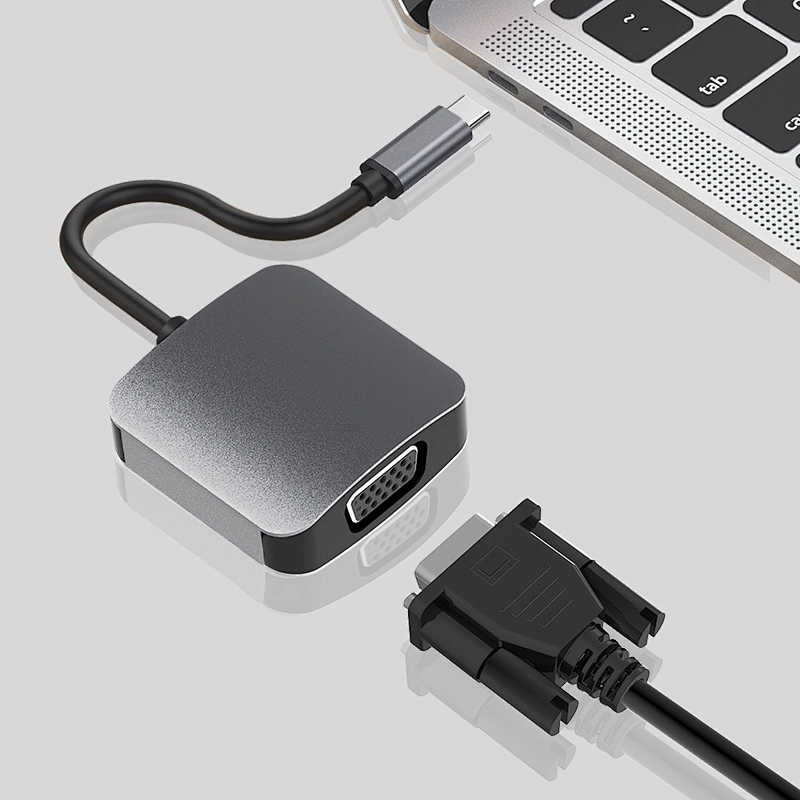 Aluminium USB C TO VGA,Type c to VGA