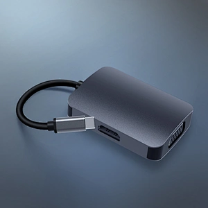 Aluminum alloy usb c hub,4 IN 1 USB C TO PD WITH VGA USB C TO HDMI