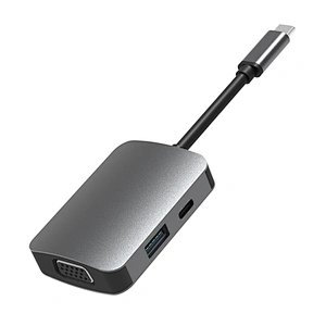 Aluminum alloy usb c hub,4 IN 1 USB C TO PD WITH VGA USB C TO HDMI