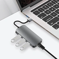 USB c hub,4 in 1 Aluminium Type c hub ,USB*3 Rj45