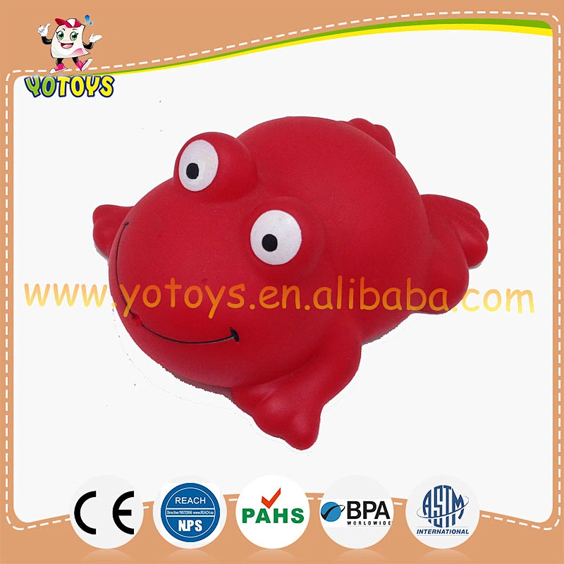Eco-friendly vinyl material rubber frog toy for kid's fun
