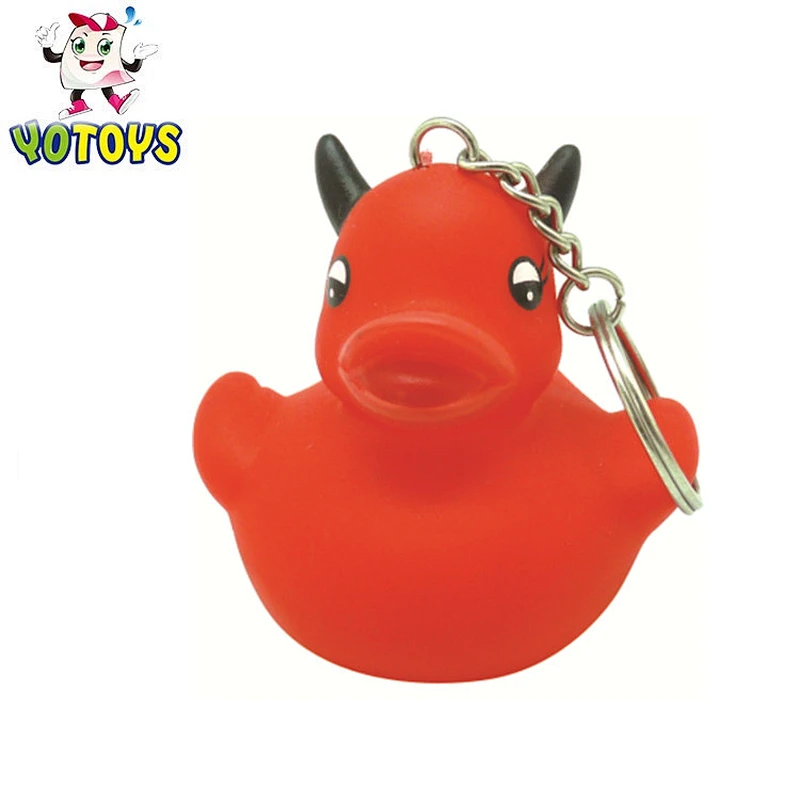 Hot sale promotional Soft PVC rubber keychain,funny rubber duck key ring gifts,kids toy