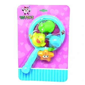 Baby Bathing Starfish & Sea fish Small Animal Toys Fishnet Set