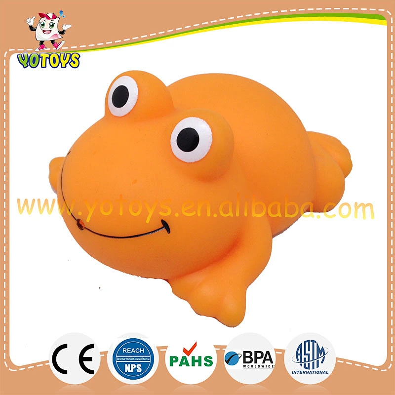 Eco-friendly vinyl material rubber frog toy for kid's fun