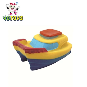 new design yacht Speed Boat ship shaped rubber PVC plastic plush kids baby bath toy