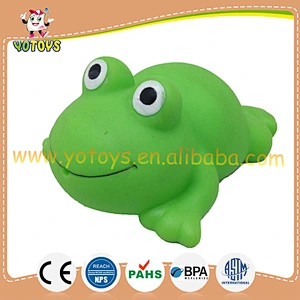 Eco-friendly vinyl material rubber frog toy for kid's fun