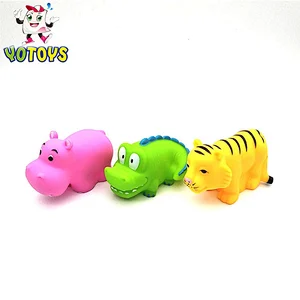 Newest custom design plastic water squirter toys other wild animal vinyl bath toy set for kids