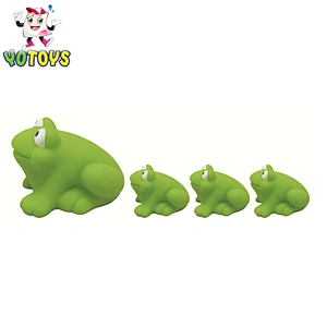 Eco-friendly vinyl material rubber frog toy for kid's fun