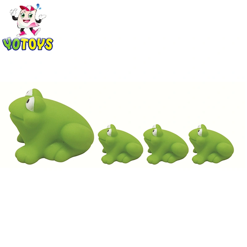 Eco-friendly vinyl material rubber frog toy for kid's fun