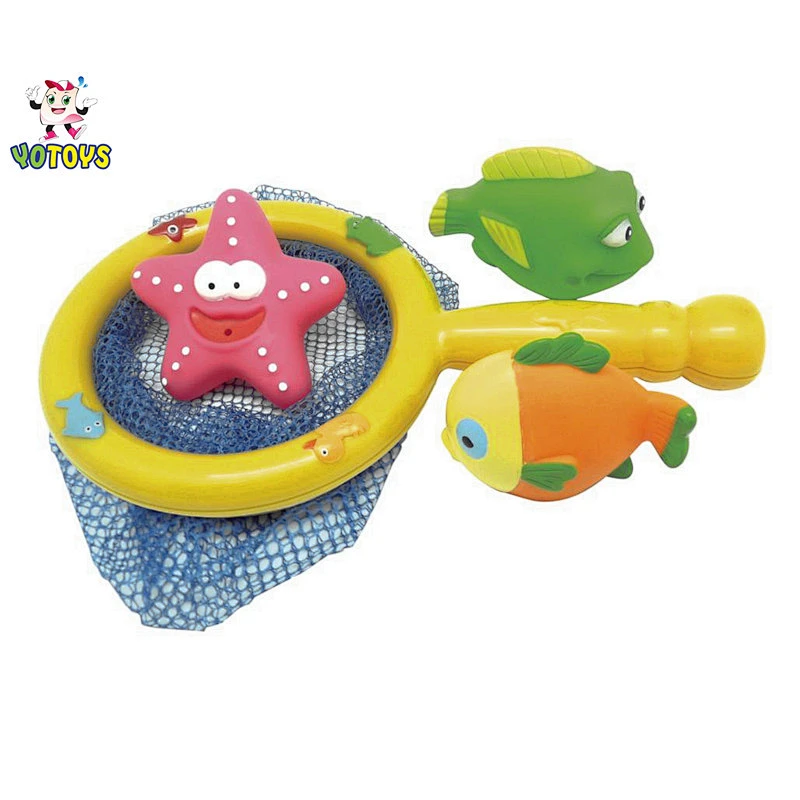 Baby Bathing Starfish & Sea fish Small Animal Toys Fishnet Set