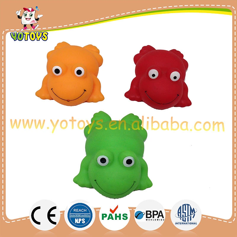 Eco-friendly vinyl material rubber frog toy for kid's fun