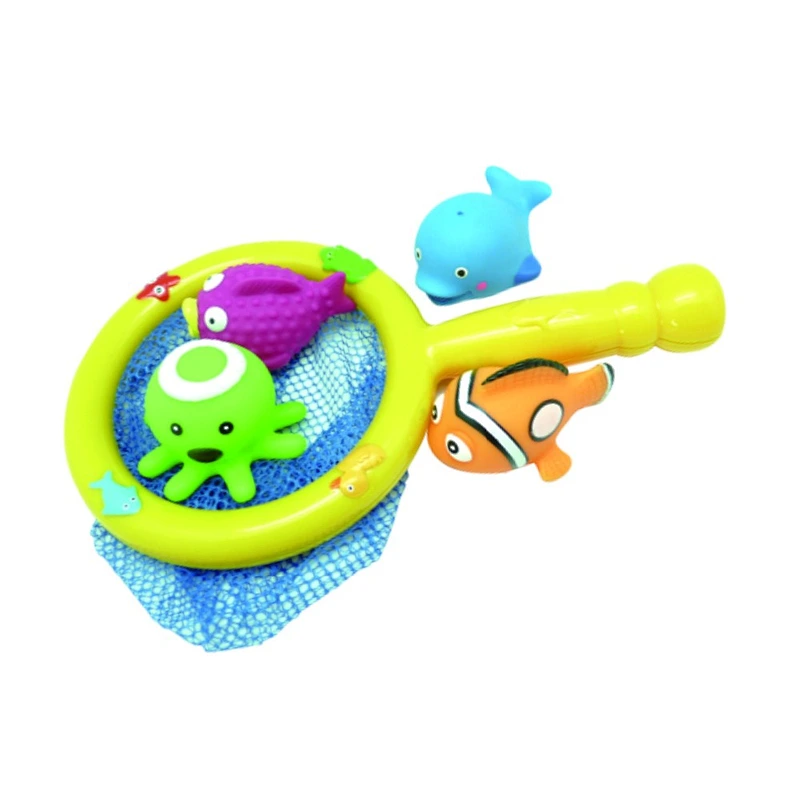 Baby Bathing Starfish & Sea fish Small Animal Toys Fishnet Set