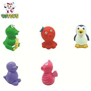 5pcs Rubber Animals With Sound Baby Shower Party Favors Toy