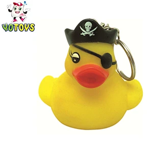 Hot sale promotional Soft PVC rubber keychain,funny rubber duck key ring gifts,kids toy