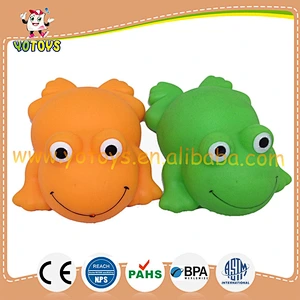 Eco-friendly vinyl material rubber frog toy for kid's fun
