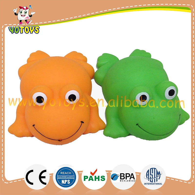 Eco-friendly vinyl material rubber frog toy for kid's fun