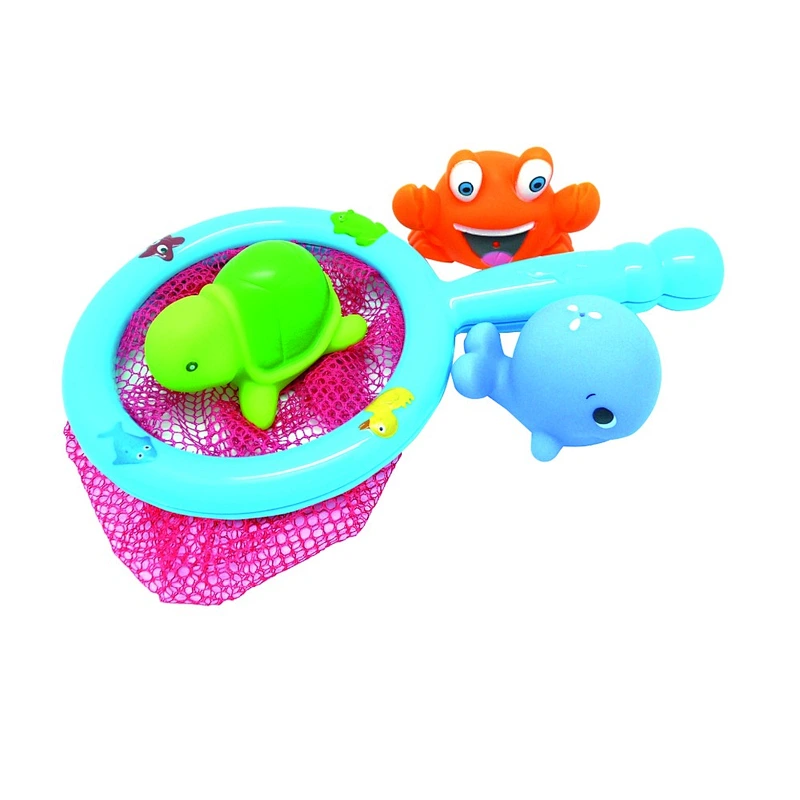Baby Bathing Starfish & Sea fish Small Animal Toys Fishnet Set