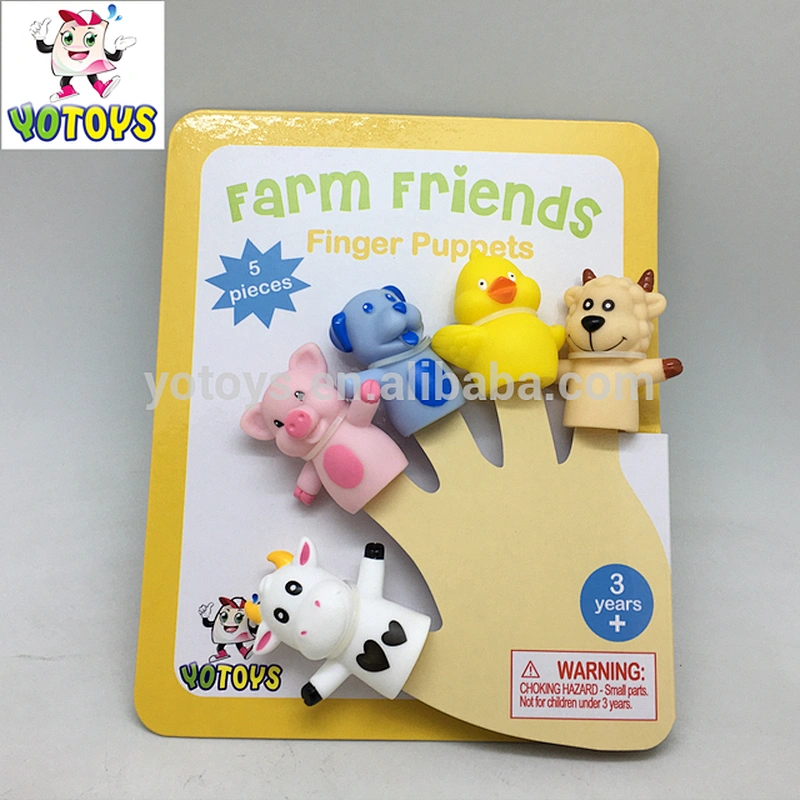 new design custom animal shape baby rubber vinyl PVC toy finger puppet