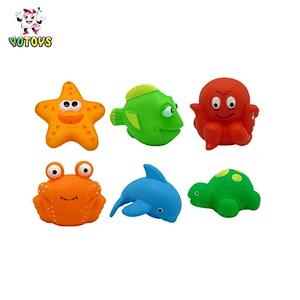 Ocean Sea Animal Bath Toy Set Loved by Children Plastic Baby Toy Sea Animal Toy
