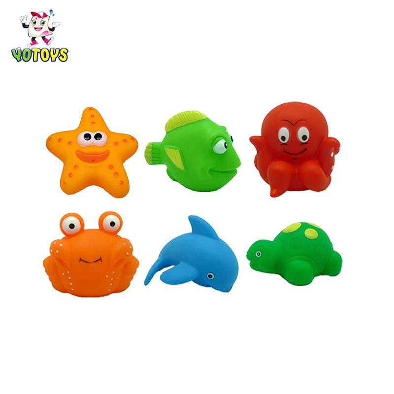 Ocean Sea Animal Bath Toy Set Loved by Children Plastic Baby Toy Sea Animal Toy