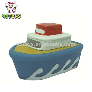 new design yacht Speed Boat ship shaped rubber PVC plastic plush kids baby bath toy