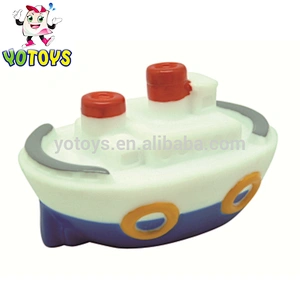 new design yacht Speed Boat ship shaped rubber PVC plastic plush kids baby bath toy