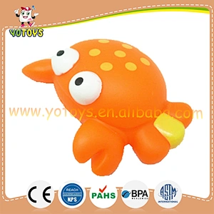 Wholesale baby shower toys, rubber bath toy, sea animal bath toy floating on water